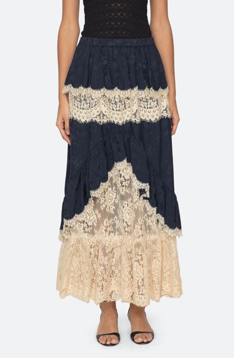 Shay Lace Midi Skirt