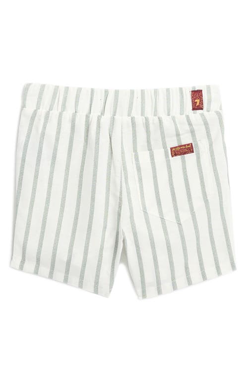 7 FOR ALL MANKIND 7 FOR ALL MANKIND STRIPE COTTON & LINEN CAMP SHIRT & SHORTS SET