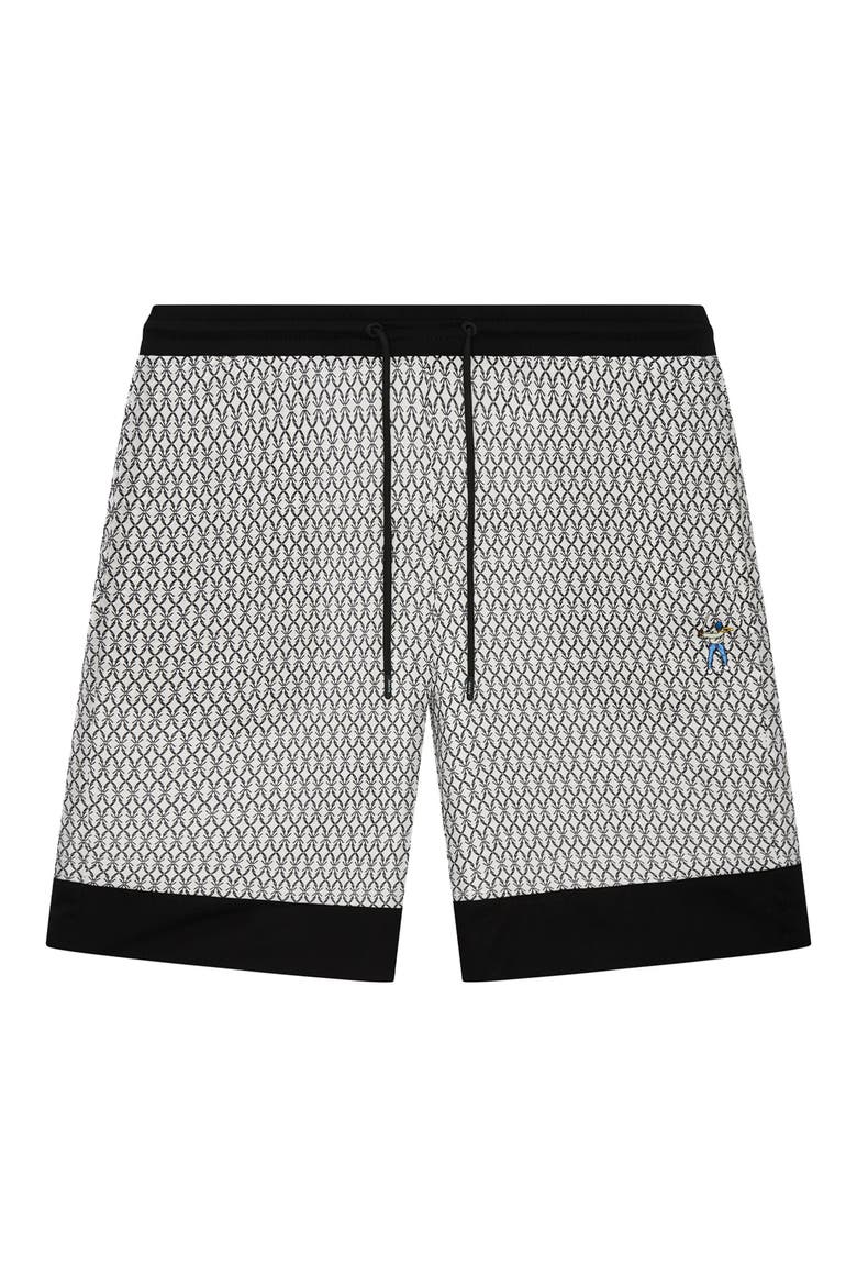 Cabana Shorts, Main, color, WHITE/ BLACK