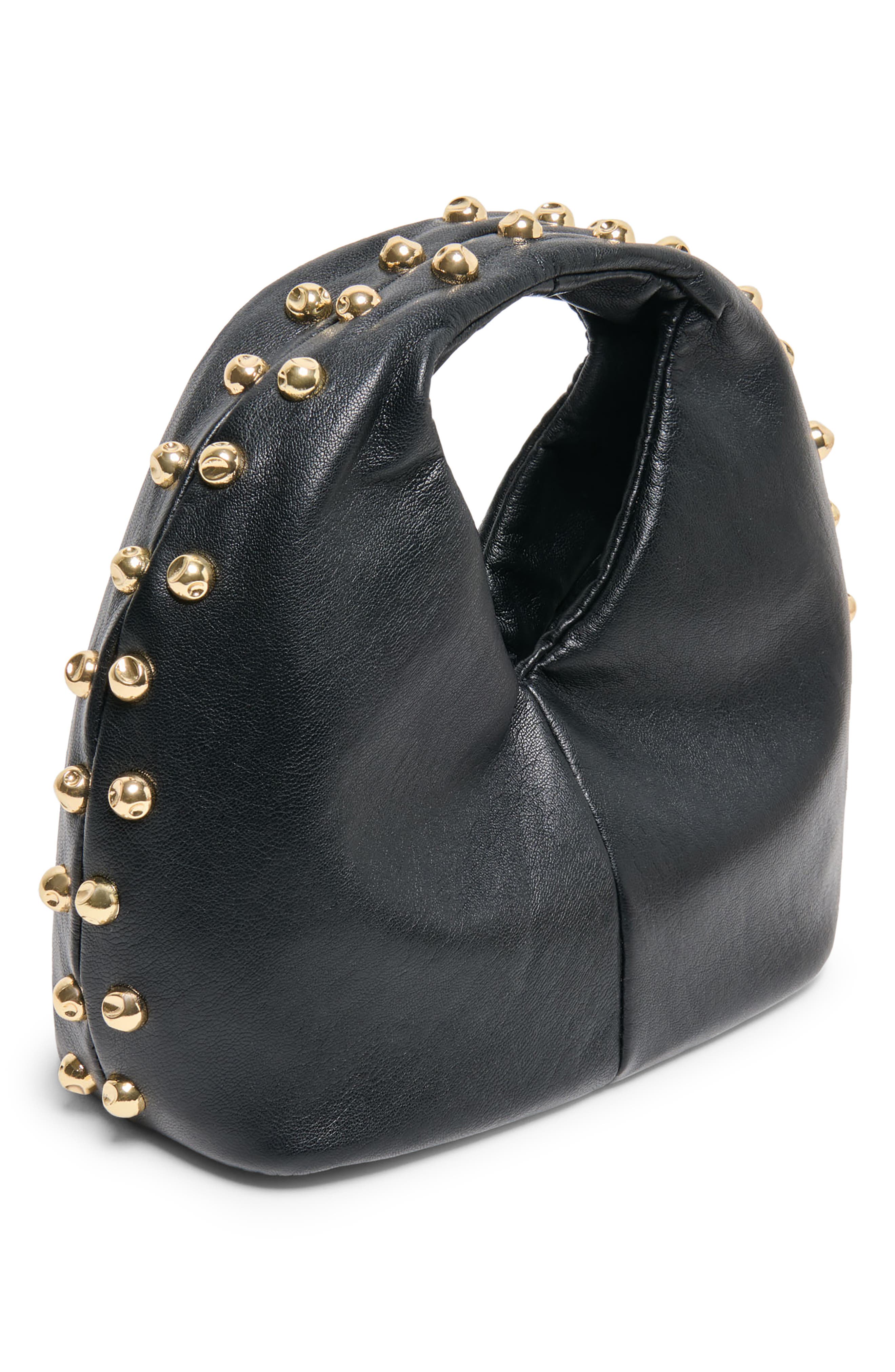 Drea Faux Leather Handbag, Alternate, color, BLACK