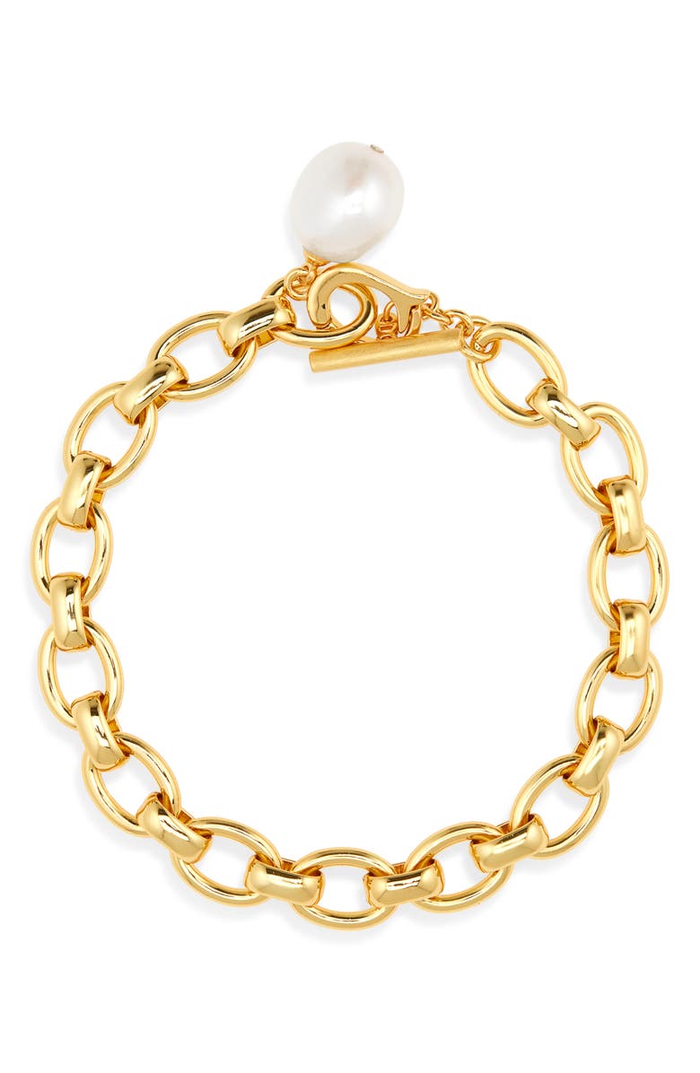 Dean Davidson Florence Freshwater Pearl Charm Chain Bracelet, Main, color, 