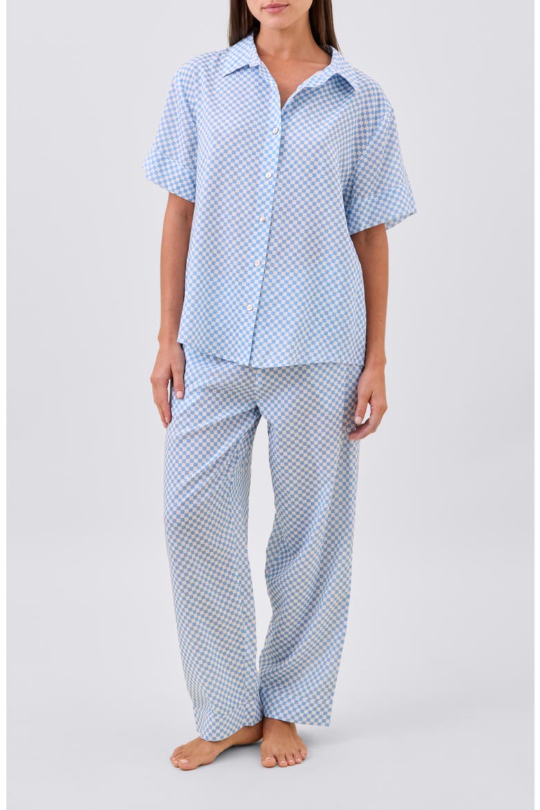 Anais Cotton Blend Pajamas, Alternate, color, CLEAR SKY