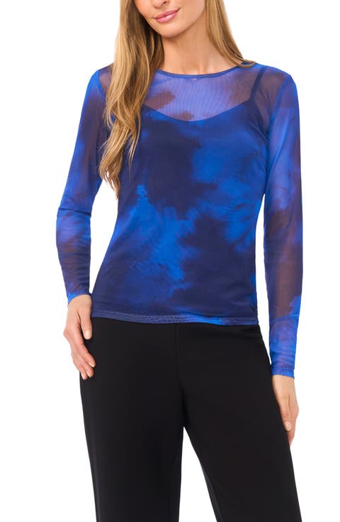 Dye Long Sleeve Mesh Shirt