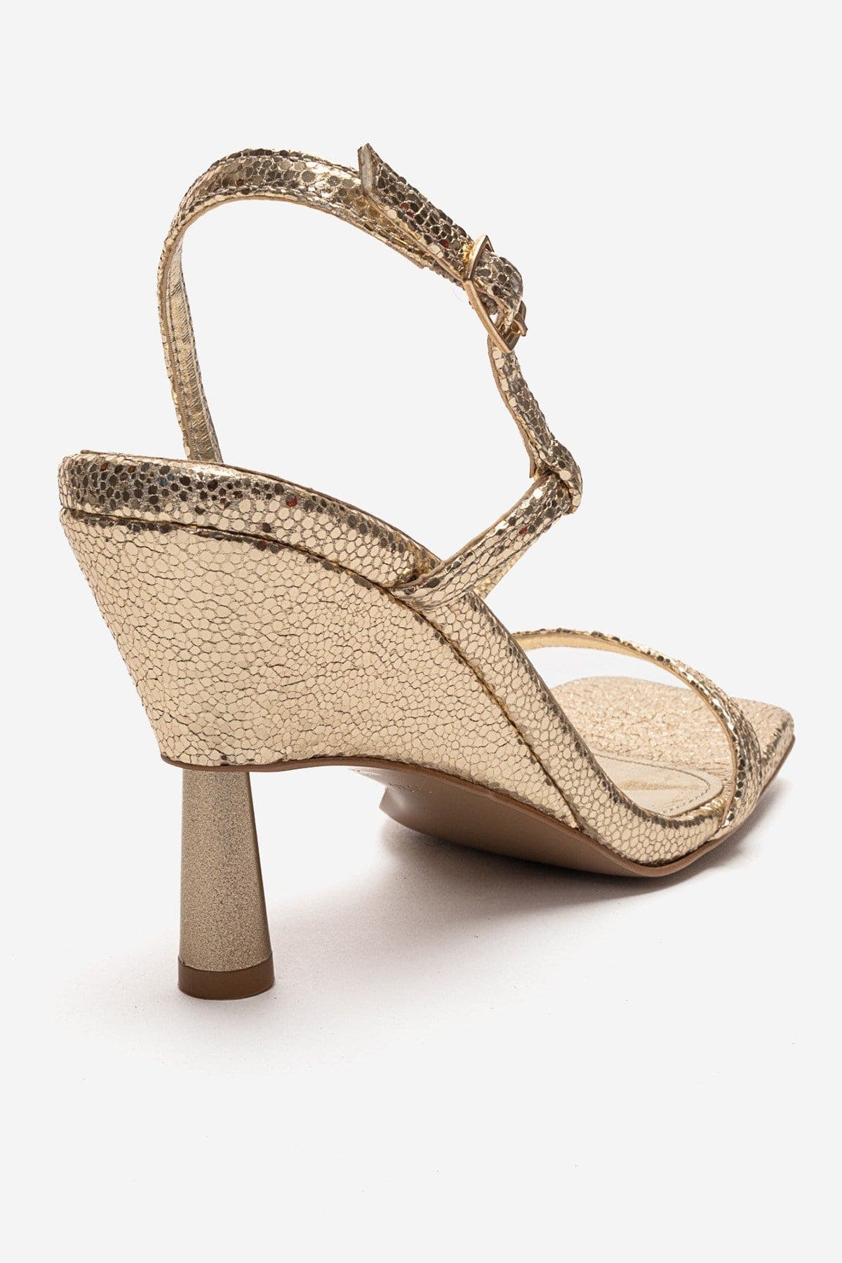 Prologue Shoes Jolene Stiletto Sandal, Alternate, color, Gold Glitter
