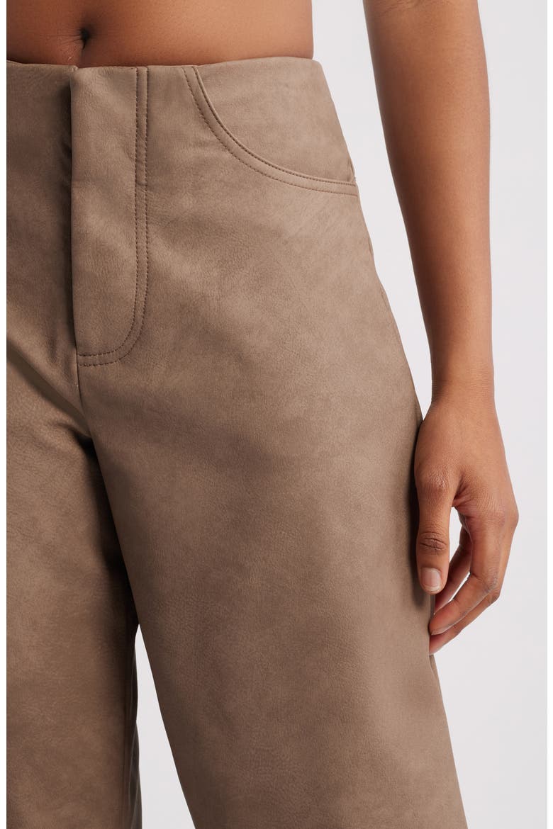 Faux Suede Balloon Pants, Alternate, color, MOCHA