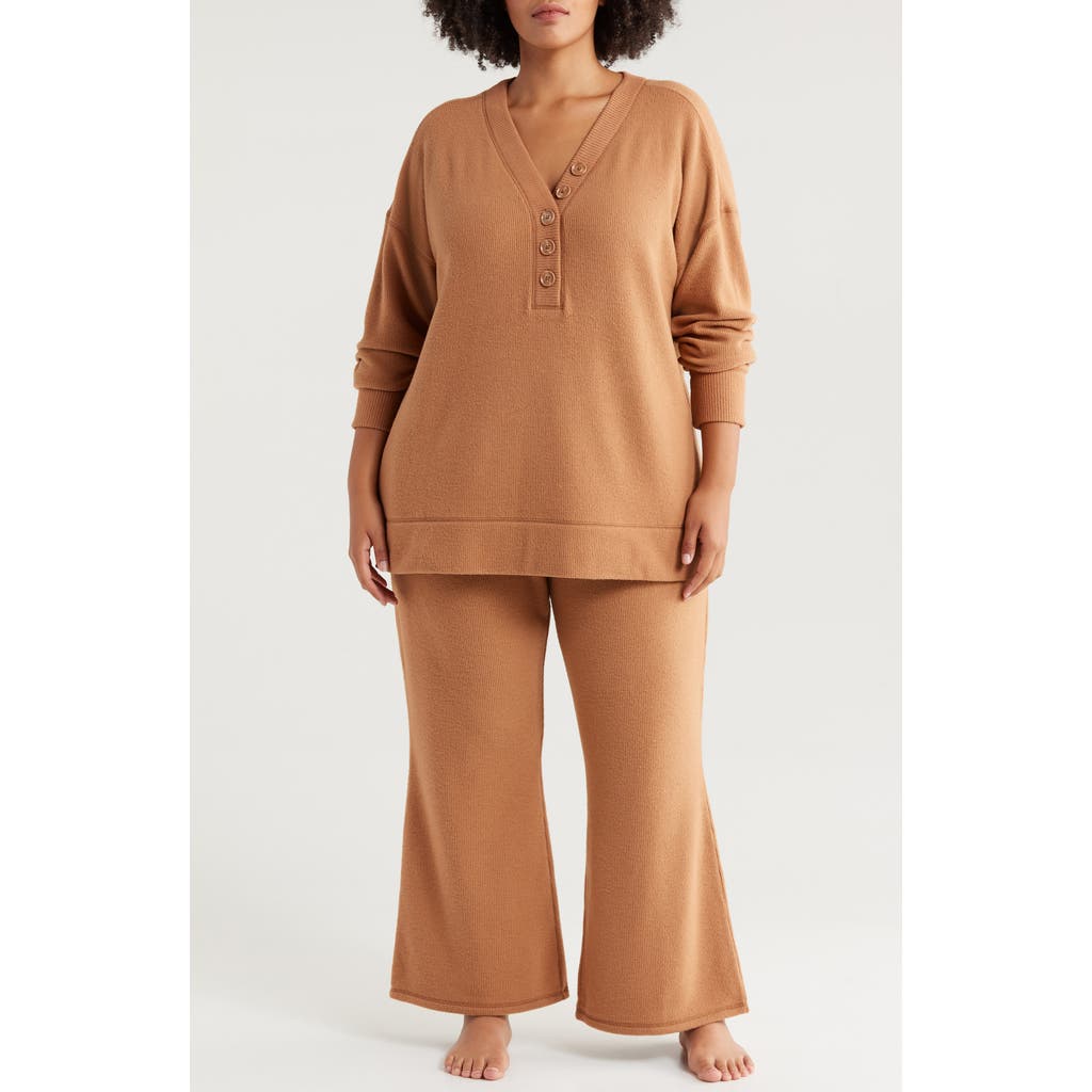 Nordstrom Thermal Top & Pants Lounge Set In Brown
