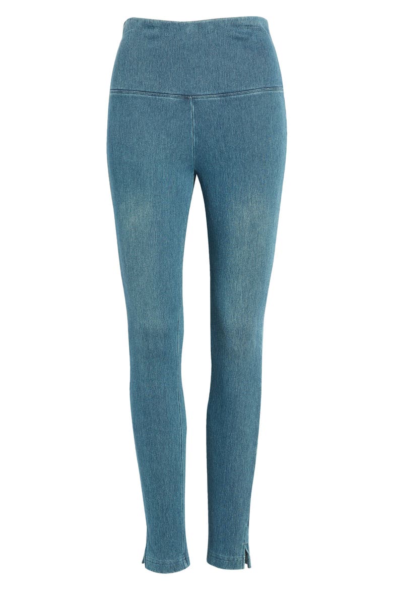 Lyssé High Waist Skinny Denim Leggings, Alternate, color, MID WASH