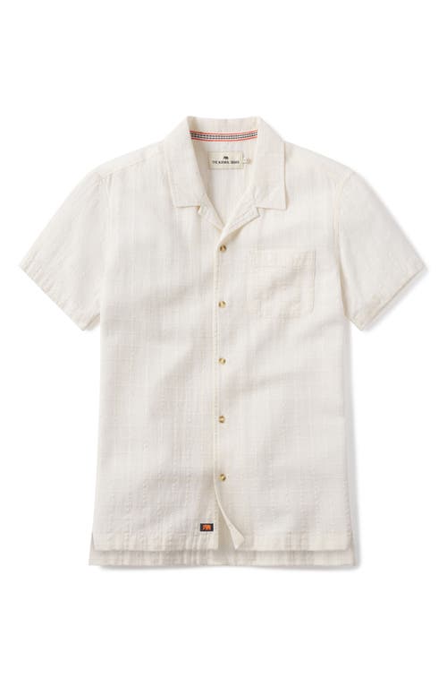 The Normal Brand Freshwater Cotton Camp Shirt In Oasis Ivory