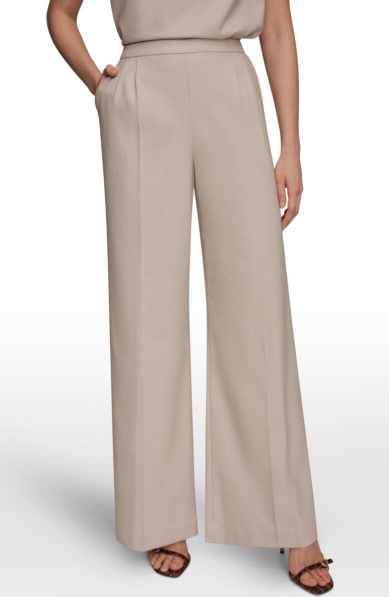 Donna Karan New York High Waist Wide Leg Pants, Main, color, Tuscan Grey