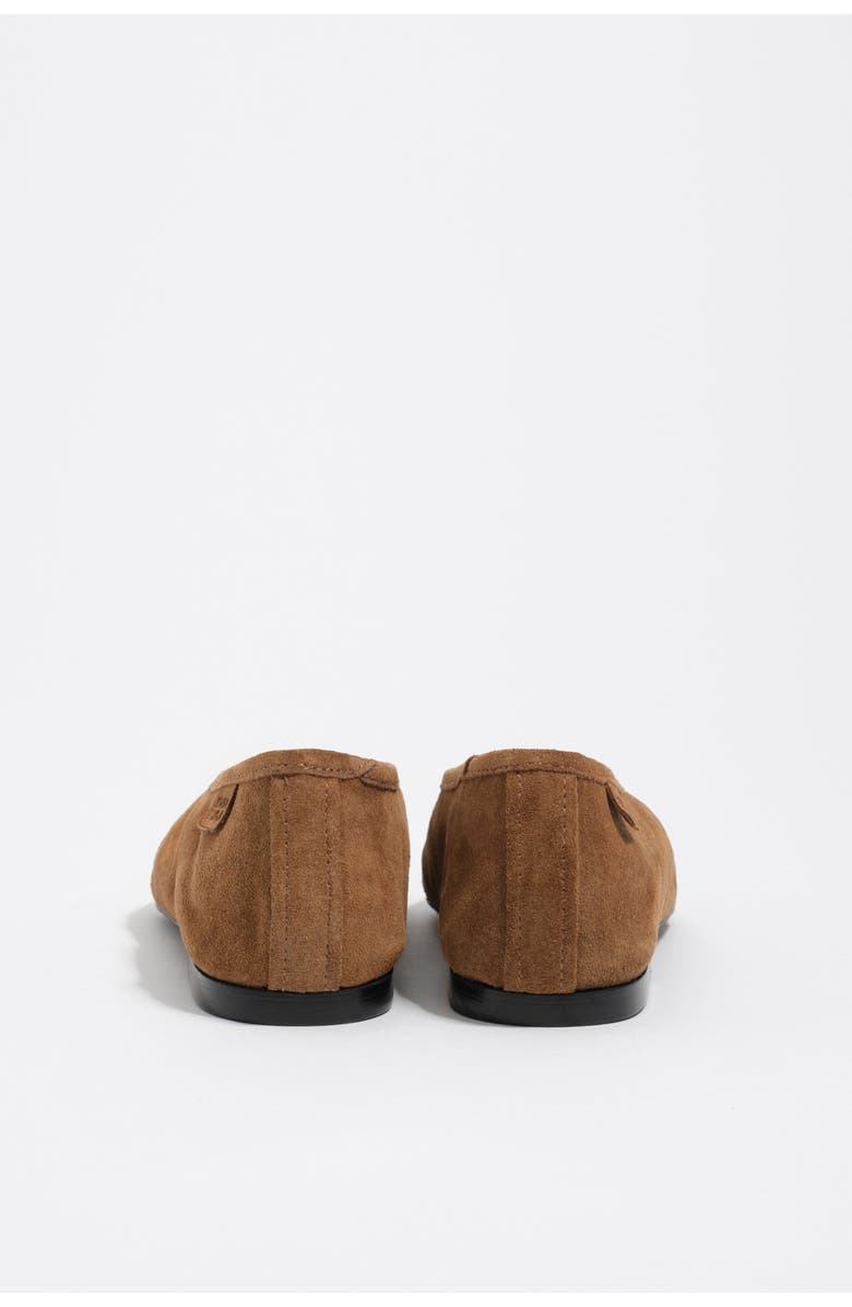 Bimba y Lola Suede Pointed Toe Ballerina, Alternate, color, Taupe