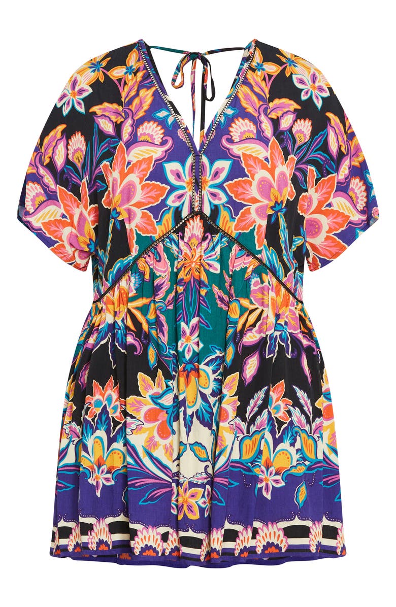 City Chic Island Breeze Short Caftan Swim Cover-Up, Alternate, color,