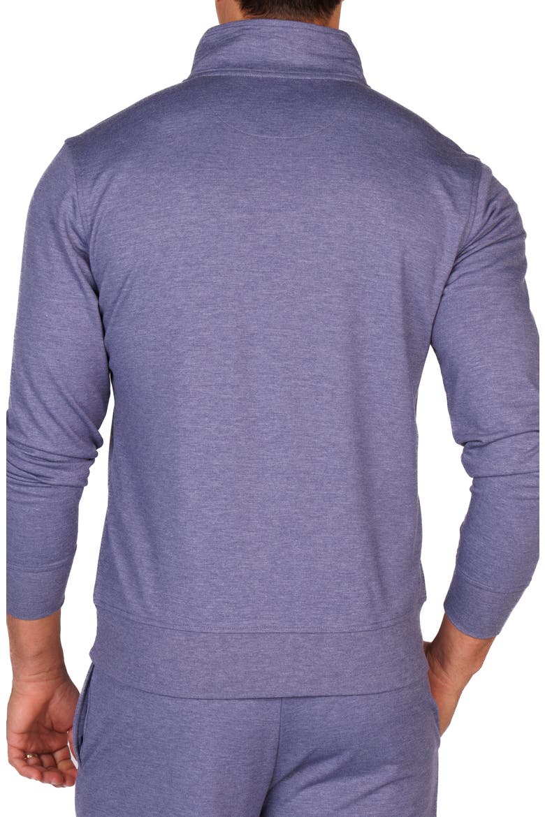 French Terry Quarter Zip Pullover, Alternate, color, DENIM BLUE
