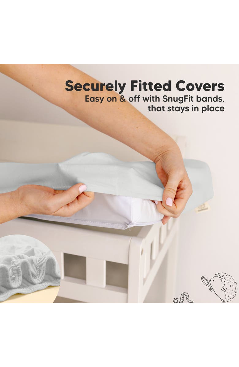 KeaBabies 2-Pack Isla Changing Pad Covers, Alternate, color, French Gray
