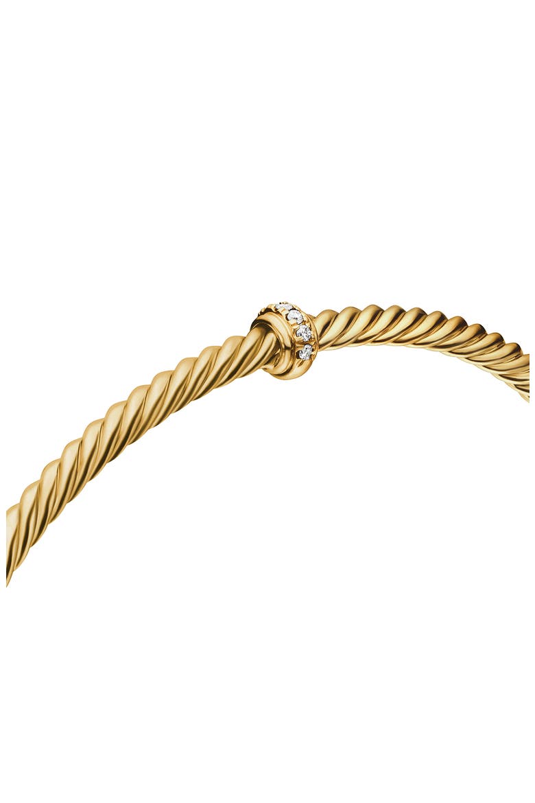 Renaissance Center Station Bracelet with Diamonds in 18K Gold, 3mm, Alternate, color, GOLD/ DIAMOND