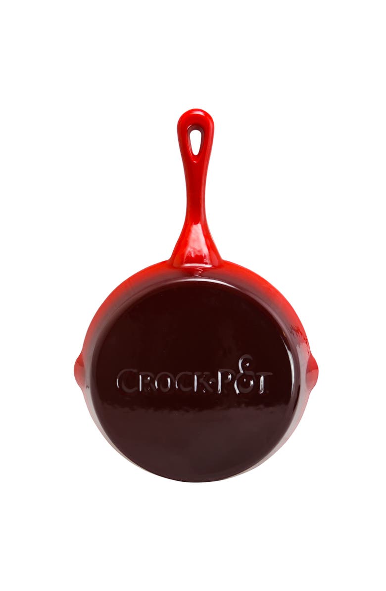 Crock-pot Artisan 8 in. Round Enameled Cast Iron Skillet, Alternate, color, Scarlet Red