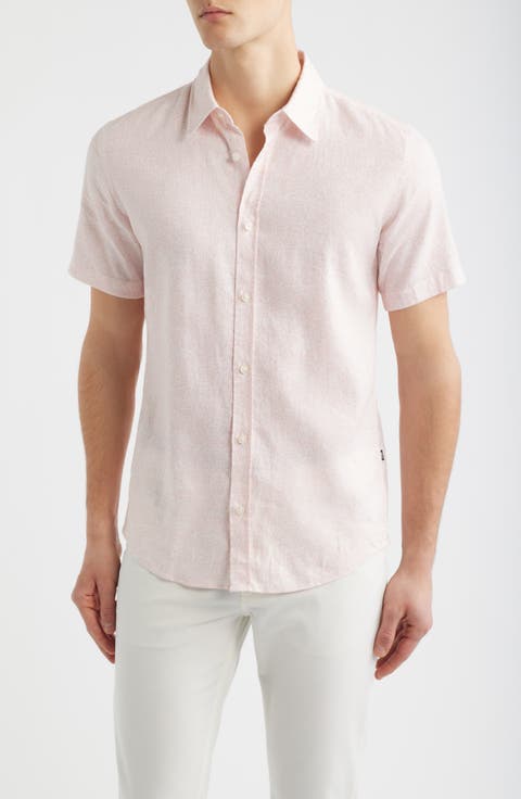 Roan Short Sleeve Stretch Linen Button-Up Shirt