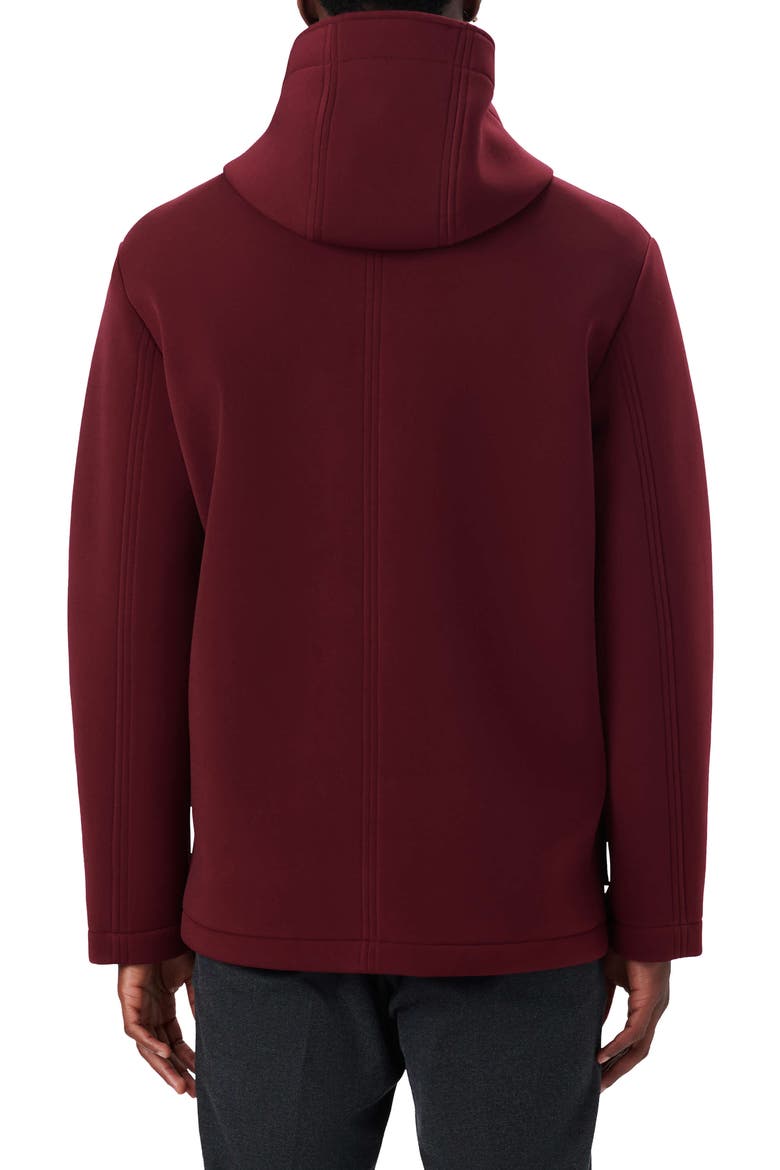 Full Zip Hooded Water Repellent Bomber Jacket, Alternate, color, CABERNET