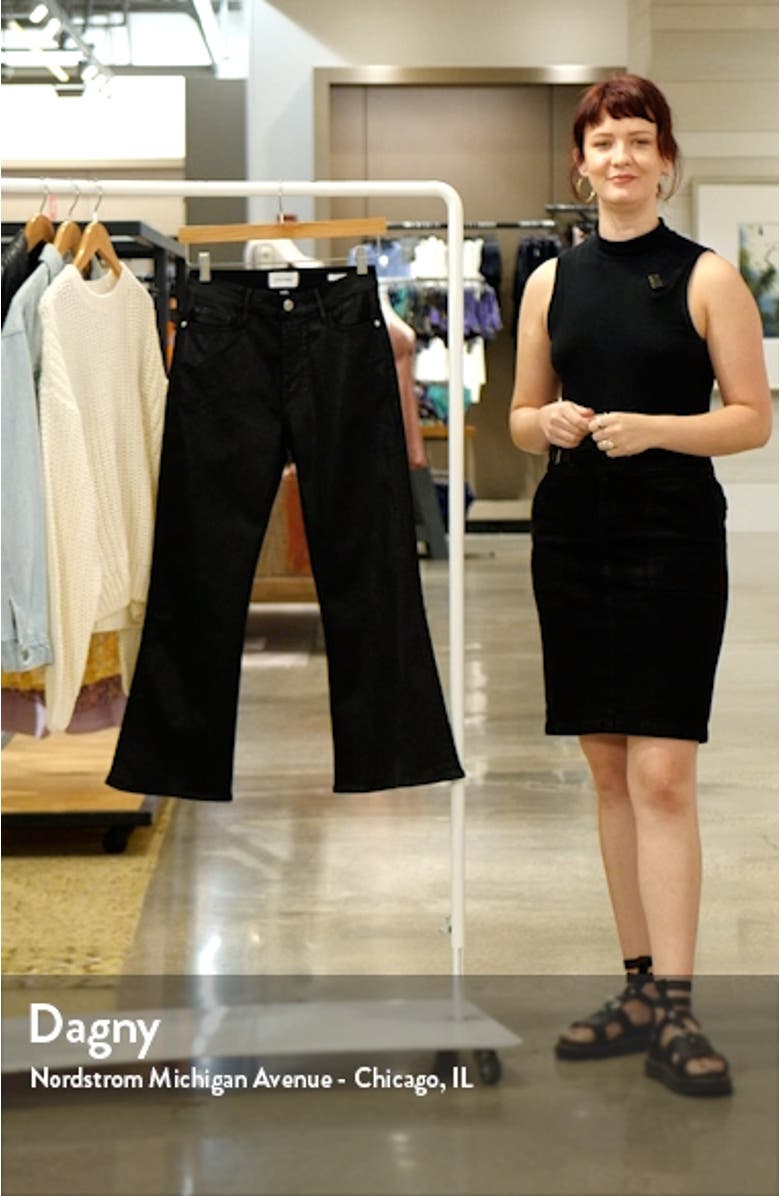 FRAME Le Crop Flare Coated Jeans | Nordstrom