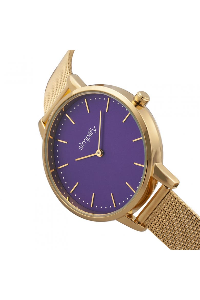 The 5800 Mesh Bracelet Watch, Alternate, color, Gold/Purple