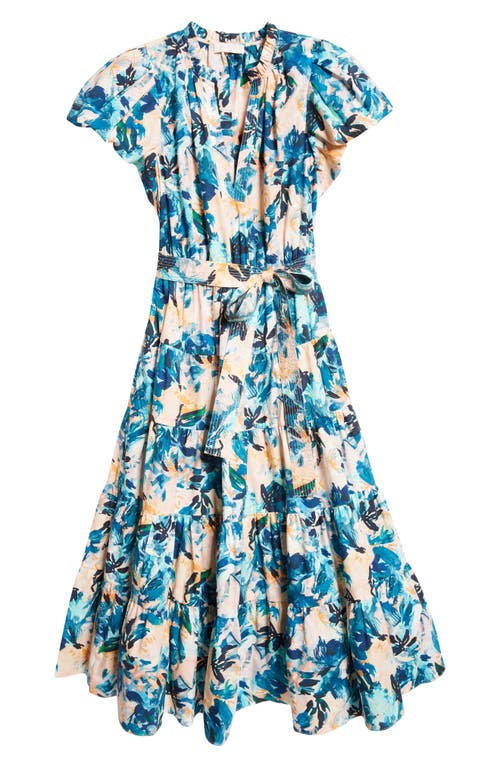 Ulla Johnson Ottilie Puff Sleeve Cotton Maxi Dress In Delphinium