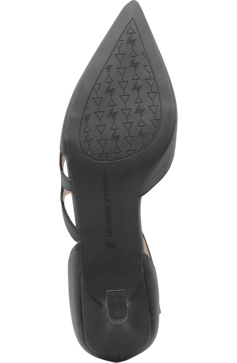 Adrienne Vittadini Senora-1 Pointed Toe d'Orsay Pump, Alternate, color, Black Smooth