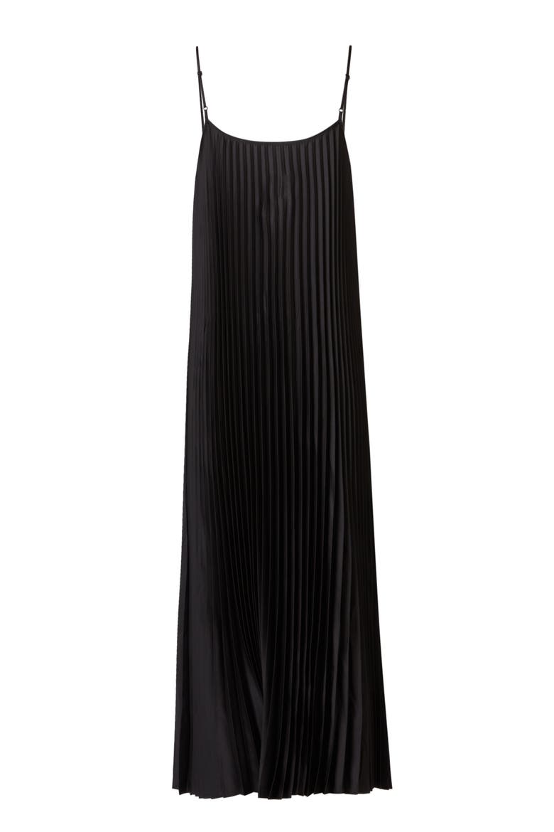 Lori Pleated Slipdress & Sweater, Alternate, color, BLACK