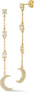 SPHERA MILANO Cubic Zirconia Moon Drop Earrings