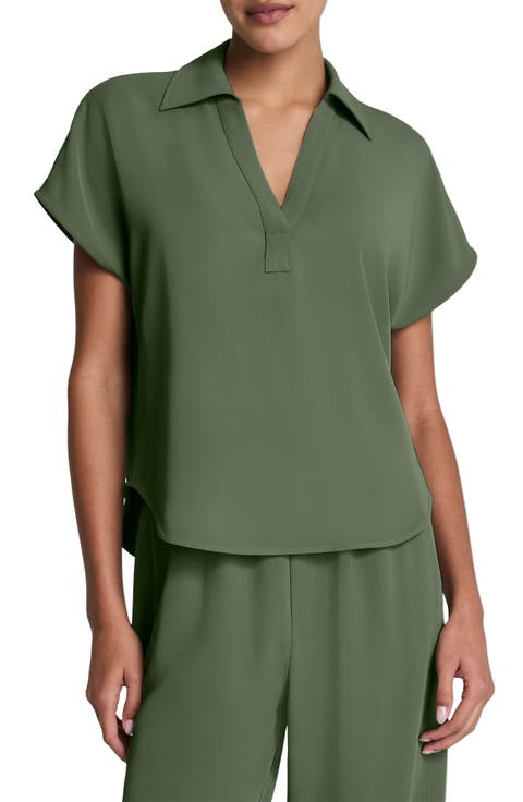 Oversize Short Sleeve Collared Shirt