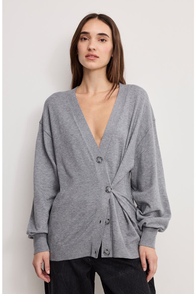 Two Way Button-Up Cardigan, Alternate, color, CHARCOAL