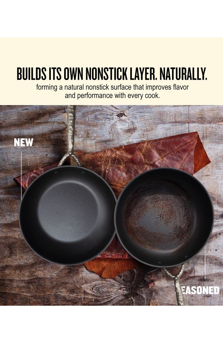 Alva Artist Blue Carbon Steel Frying Pan, Alternate, color, Blue 9.5-Inch