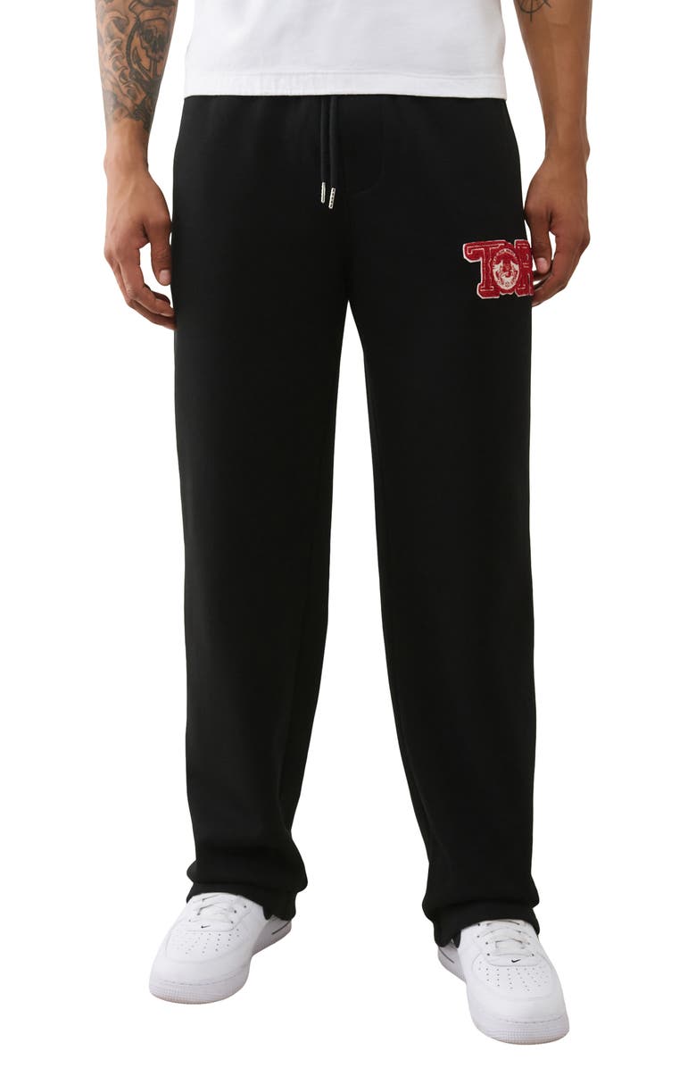 True Religion World Tour Champs Sweatpants, Main, color, Jet Black