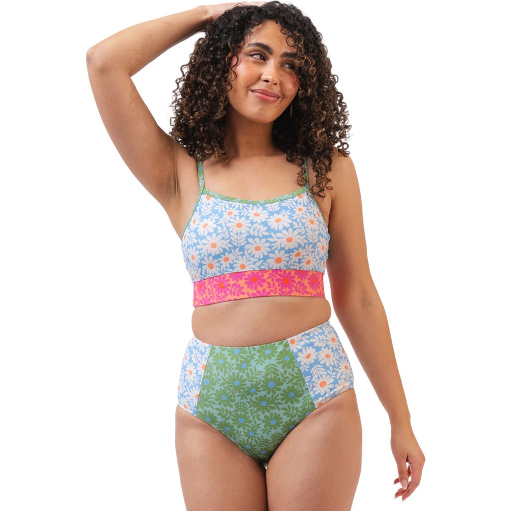 Shop Lime Ricki Swimwear High-waist Bottom In Daisy Patch