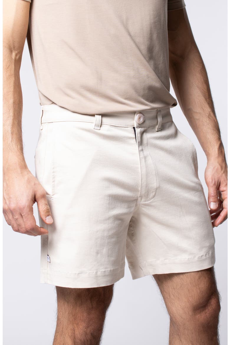 Stretch Cotton Chino Shorts, Alternate, color, Vanilla Rum