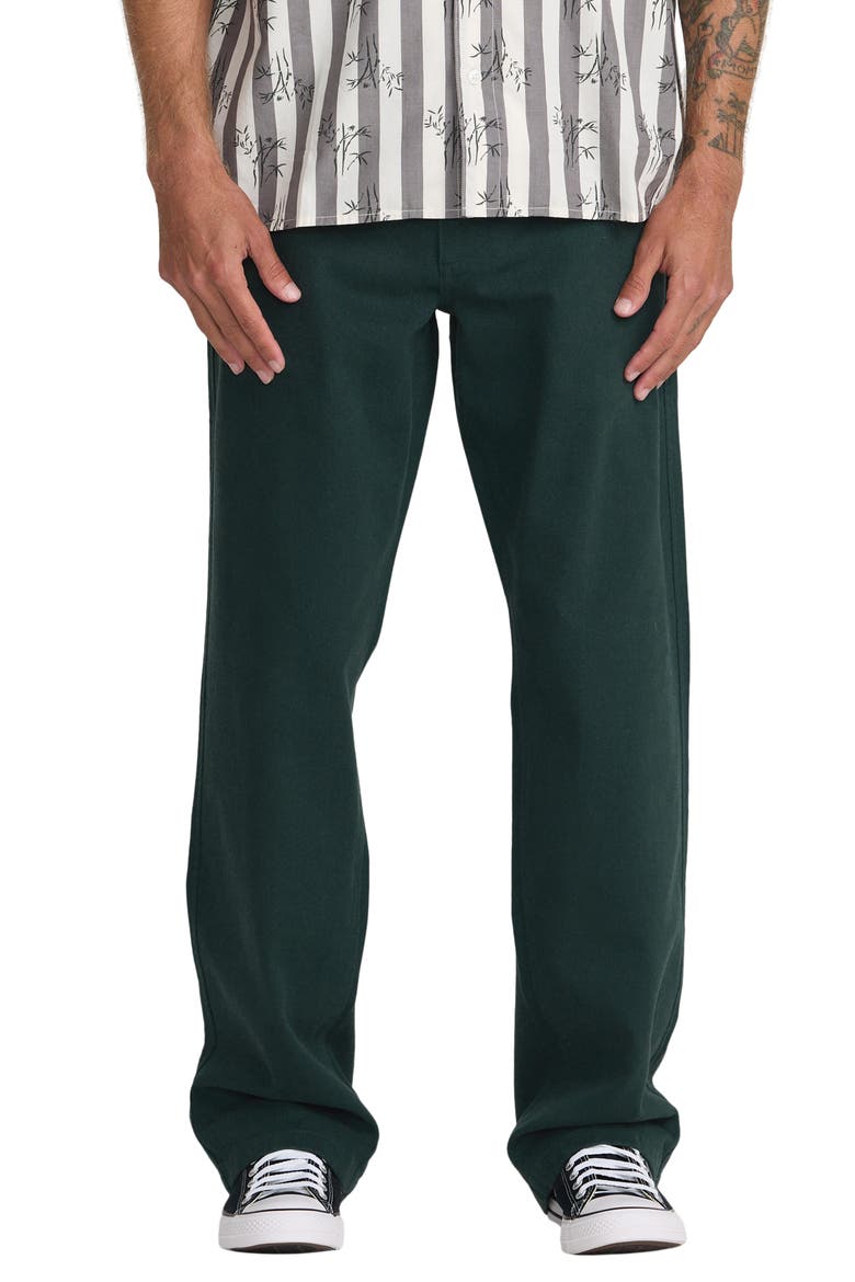 Americana 2 Flat Front Cotton Twill Chinos, Main, color, HUNTER GREEN