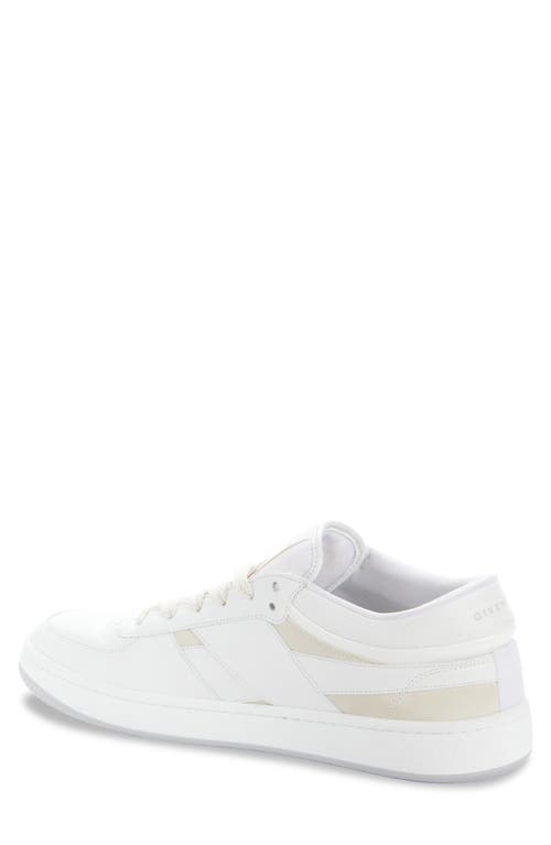 Givenchy G Move White Low Top Sneakers With Logo Detail On The Side In Leather Man In White/beige