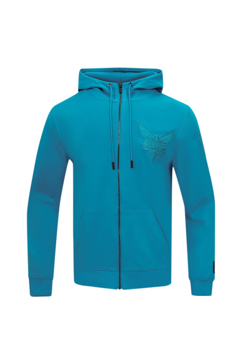 Men's Pro Standard Teal Charlotte Hornets Triple Tonal DK Full-Zip Hoodie Jacket, Alternate, color, Teal