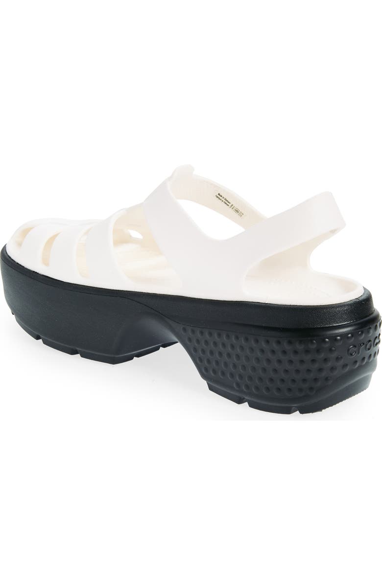 CROCS Stomp Platform Fisherman Sandal, Alternate, color, Chalk