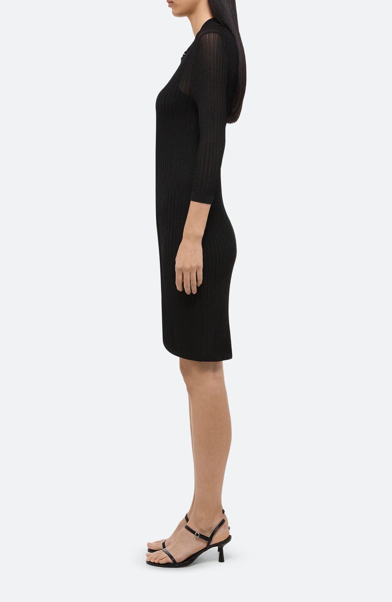 Helmut Lang Longline Pointelle Dress, Alternate, color,