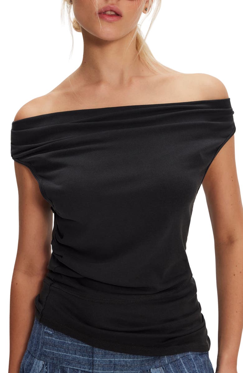 Free People Fall For You Knit Tank, Main, color, Black