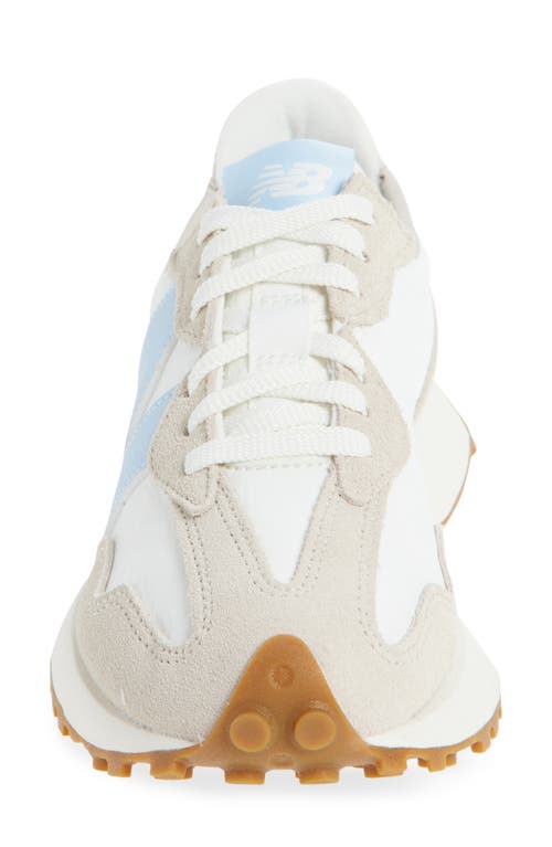 New Balance Damen 327 In Grau/weiss/blau, Wildleder/mesh, Grösse 39
