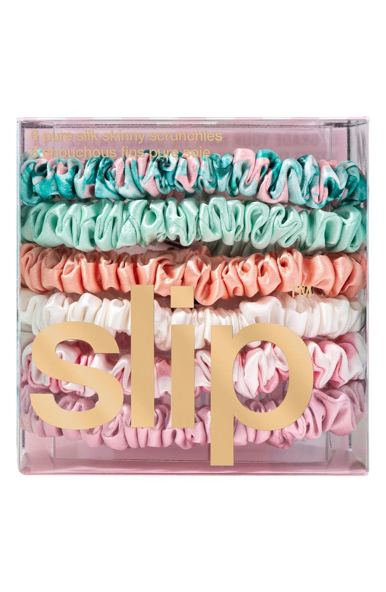 slip Pure Silk 6-Pack Skinny Scrunchies, Alternate, color, 