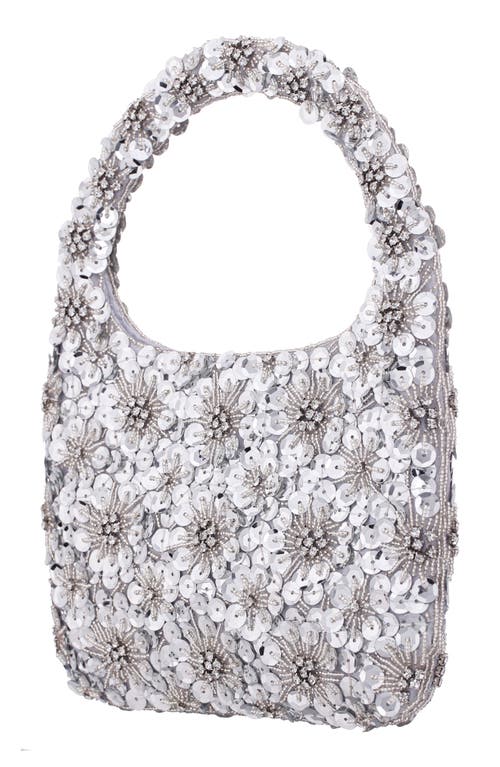 Nina Elia Top Handle Bag In Silver