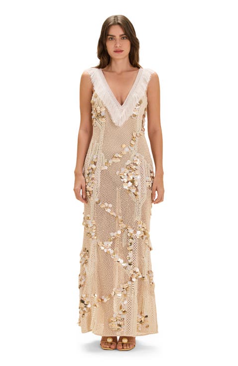 Seashell Embroidery Gown
