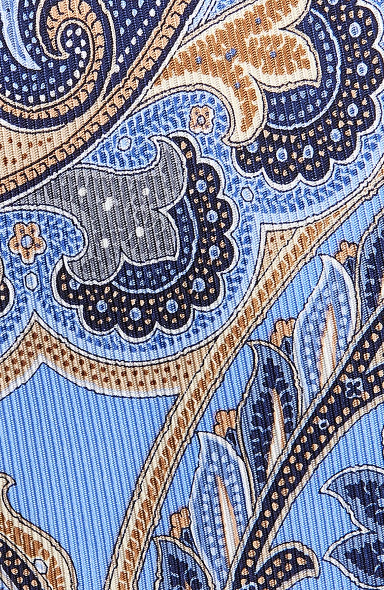 Nordstrom Paisley Jacquard Silk Tie, Alternate, color, Lt Blue