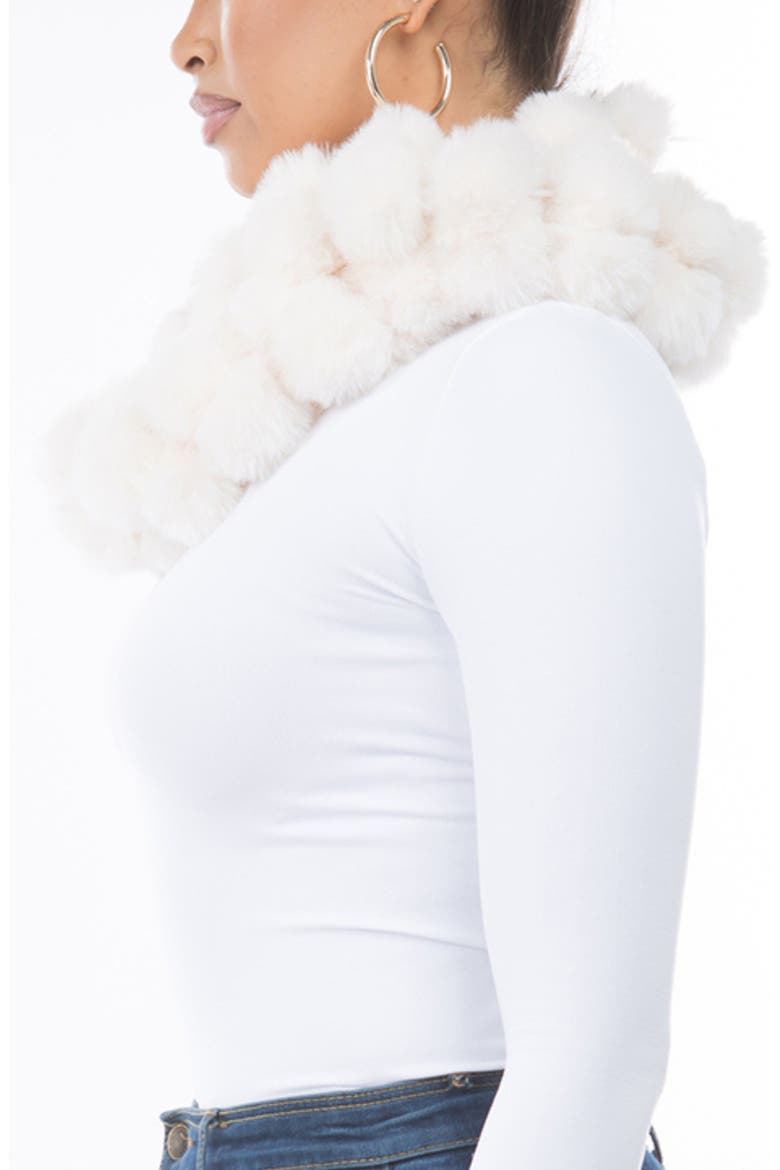 Faux Fur Infinity Scarf, Alternate, color, IVORY