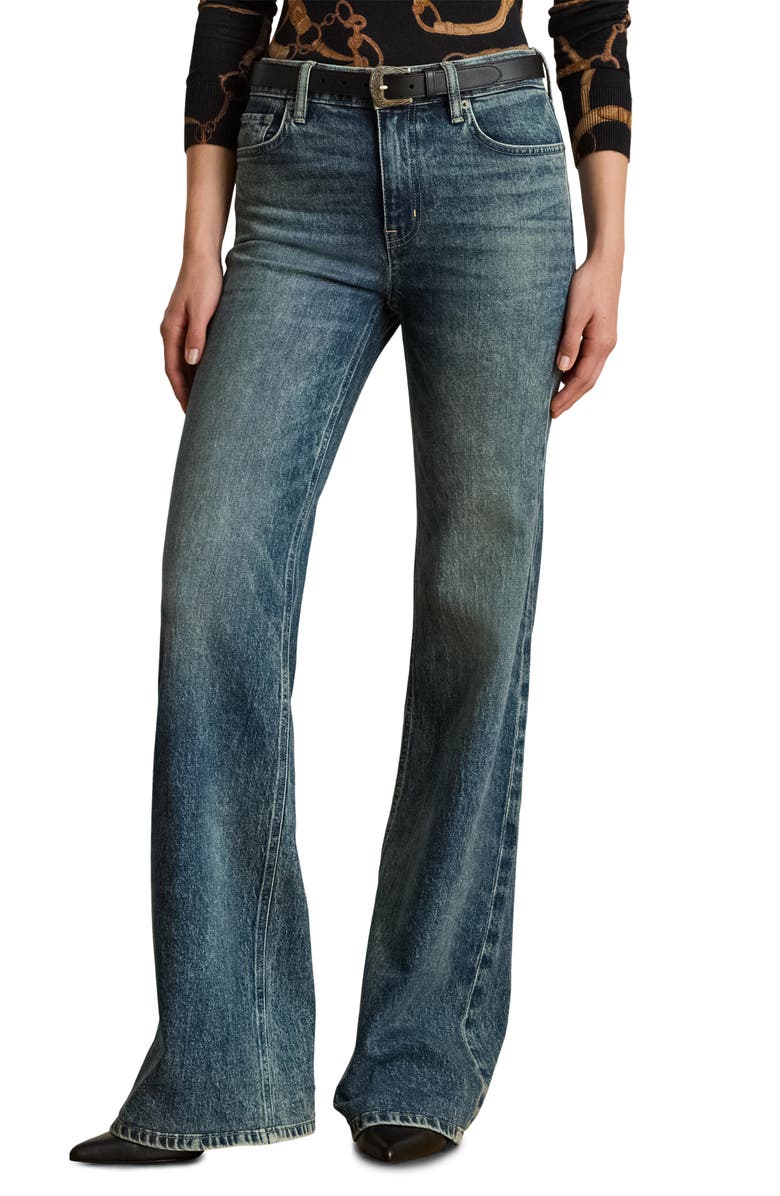Lauren Ralph Lauren High Waist Flare Leg Jeans, Main, color, 