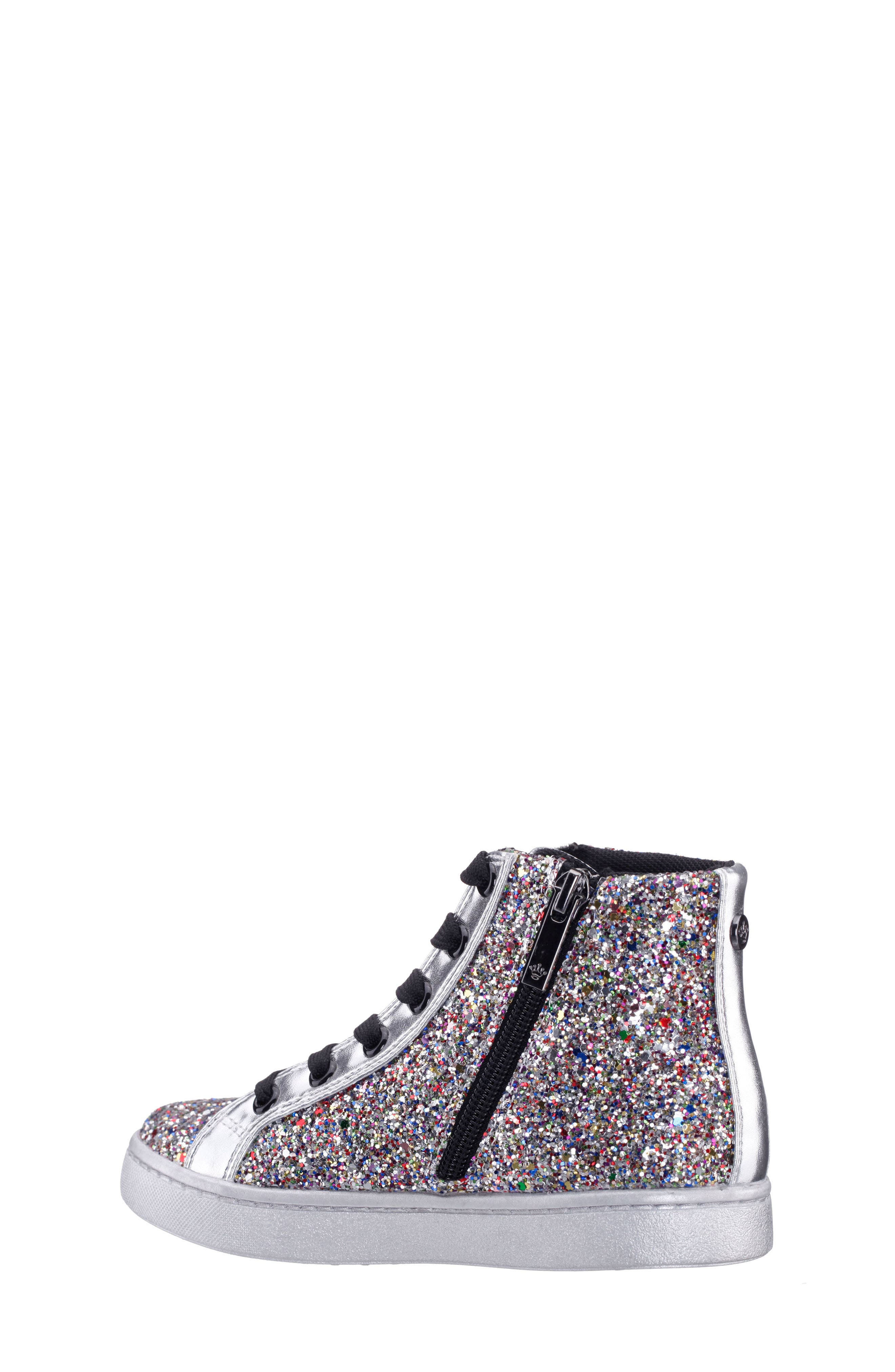 Kids' Cass High Top Sneaker, Alternate, color, MULTI GLITTER