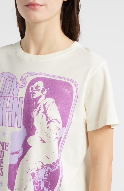 Daydreamer Elton John Bennie & The Jets Cotton Graphic T-shirt In Stone Vintage