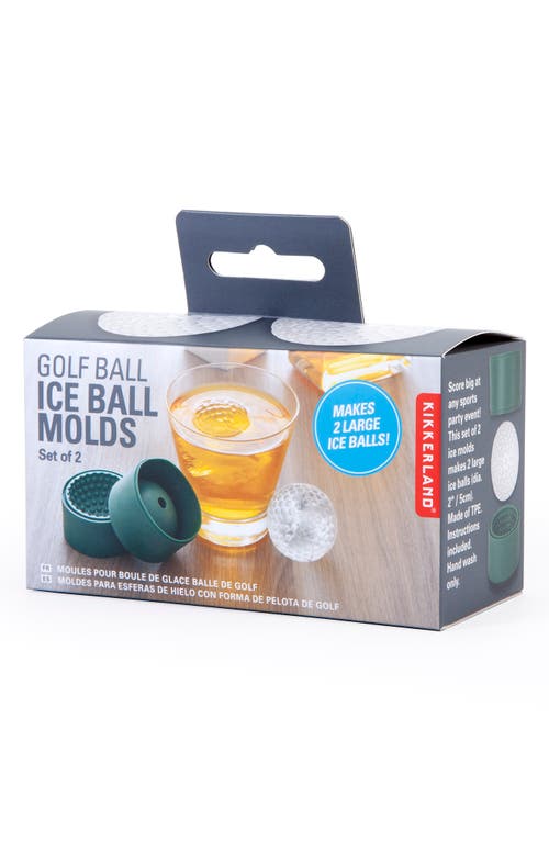 Kikkerland Design Set Of 2 Golf Ball Ice Cube Molds In Multi