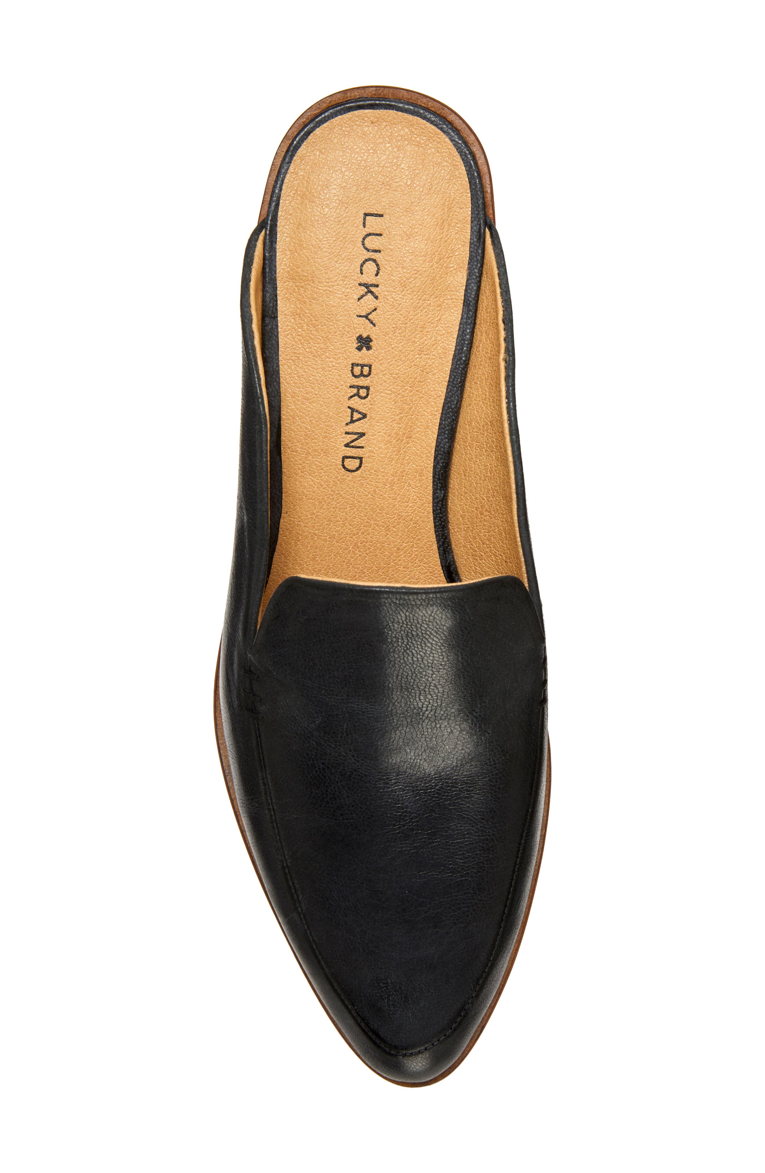 Margrete Mule, Alternate, color, BLACK LEATHER